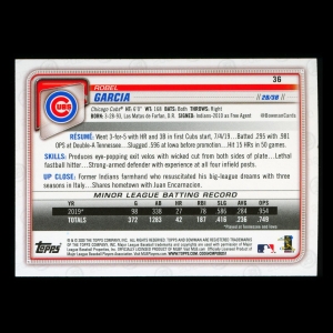 Robel Garcia RC 2020 Bowman Rookie Cubs