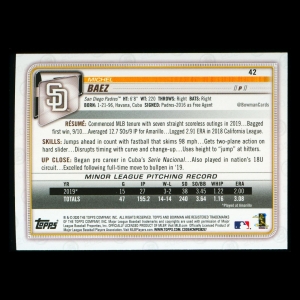 Michel Baez RC 2020 Bowman Rookie Padres