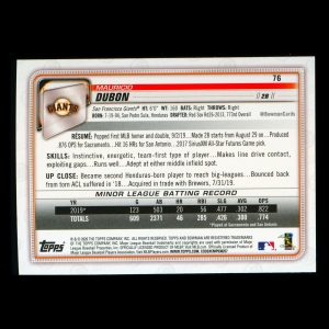 Mauricio Dubon RC 2020 Bowman Rookie Giants