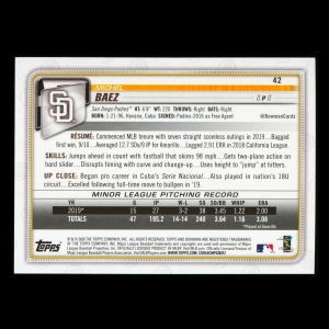 Michel Baez RC 2020 Bowman Rookie Padres
