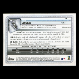 Luis Robert RC 2020 Bowman Rookie White Sox