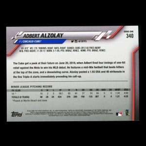 Adbert Alzolay RC 2020 Topps Rookie Cubs