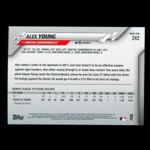 Alex Young RC 2020 Topps Rookie Diamondbacks