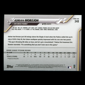 Adrian Morejon RC 2020 Topps Rookie Padres