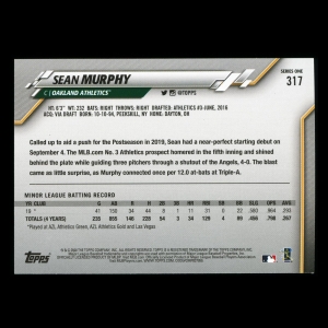 Sean Murphy RC 2020 Topps Rookie Athletics