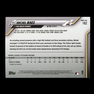 Michel Baez RC 2020 Topps Rookie Padres