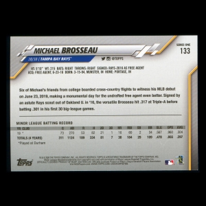 Michael Brosseau RC 2020 Topps Rookie Rays