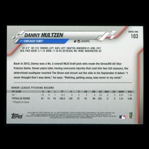 Danny Hultzen RC 2020 Topps Rookie Cubs