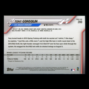 Tony Gonsolin RC 2020 Topps Rookie Dodgers