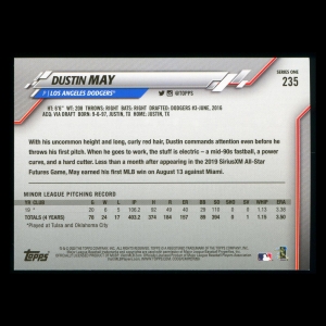 Dustin May RC 2020 Topps Rookie Dodgers