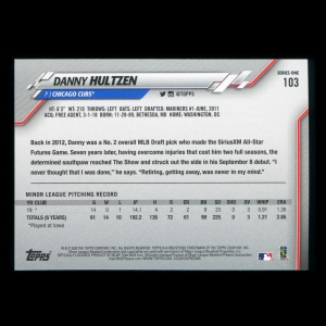 Danny Hultzen RC 2020 Topps Rookie Cubs