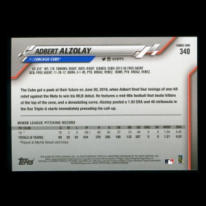 Adbert Alzolay RC 2020 Topps Rookie Cubs