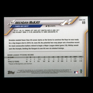 Brendan McKay RC 2020 Topps Rookie Rays