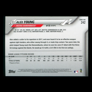 Alex Young RC 2020 Topps Rookie Diamondbacks