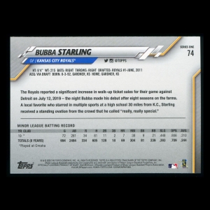Bubba Starling RC 2020 Topps Rookie Royals