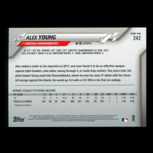 Alex Young RC 2020 Topps Rookie Diamondbacks
