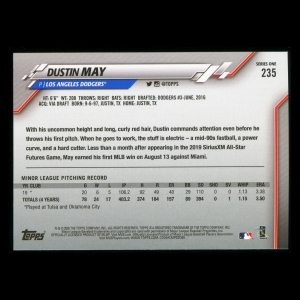 Dustin May RC 2020 Topps Rookie Dodgers