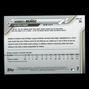 Andres Munoz RC 2020 Topps Rookie Padres