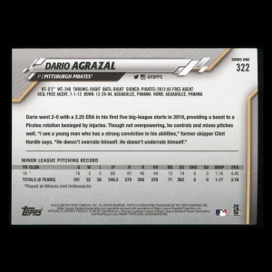 Dario Agrazal RC 2020 Topps Rookie Pirates