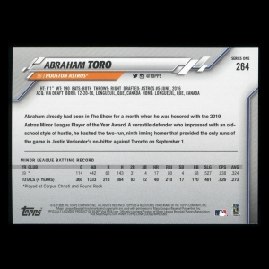 Abraham Toro RC 2020 Topps Rookie Astros