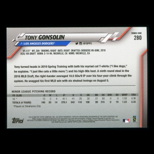 Tony Gonsolin RC 2020 Topps Rookie Dodgers