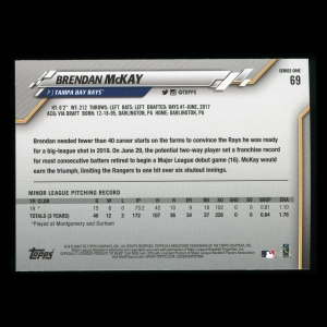 Brendan McKay RC 2020 Topps Rookie Rays