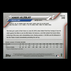 Adbert Alzolay RC 2020 Topps Rookie Cubs