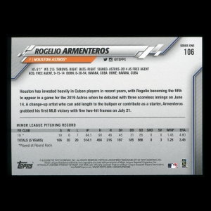 Rogelio Armenteros RC 2020 Topps Rookie Astros