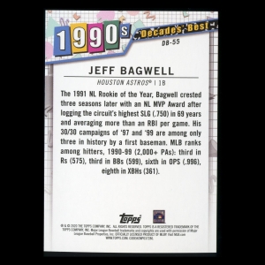 Jeff Bagwell 2020 Topps Decades' Best Batters 1990s Astros