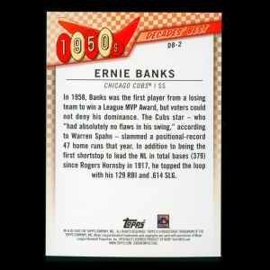 Ernie Banks 2020 Topps Decades' Best Award Winners 1950s Cubs