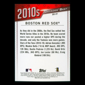 Boston Red Sox 2020 Topps Decades' Best Teams 2010s