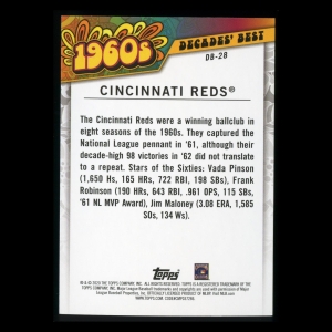 Cincinnati Reds 2020 Topps Decades' Best Teams 1960s