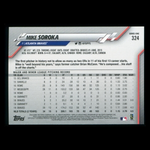 Mike Soroka 2020 Topps All-Star Rookie Braves