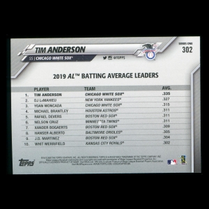 Tim Anderson 2020 Topps League Leaders White Sox