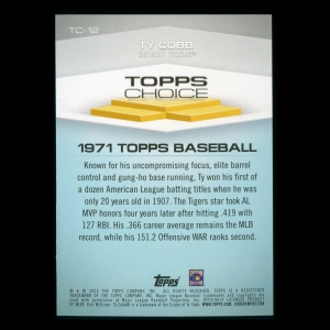 Ty Cobb 2020 Topps 1971 Retro Tigers