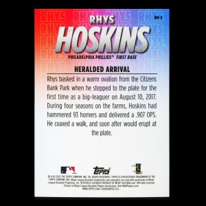 Rhys Hoskins 2020 Topps Heralded Arrival Phillies