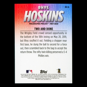 Rhys Hoskins 2020 Topps Two And Done Phillies