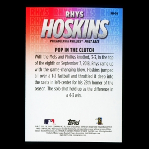 Rhys Hoskins 2020 Topps Pop In The Clutch Phillies