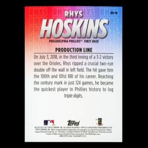 Rhys Hoskins 2020 Topps Production Line Phillies