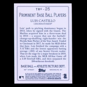 Luis Castillo 2020 Topps Chrome Turkey Red Chrome Reds