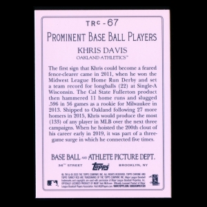 Khris Davis 2020 Topps Chrome Turkey Red Chrome Athletics