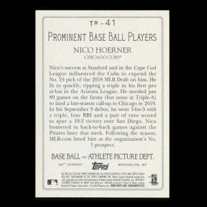 Nico Hoerner RC 2020 Topps Turkey Red Rookie Cubs