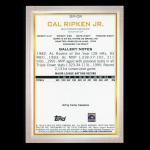 Cal Ripken Jr. 2019 Topps Gallery National Baseball Card Day Orioles