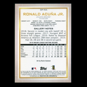 Ronald Acuna Jr. 2019 Topps Gallery National Baseball Card Day Braves