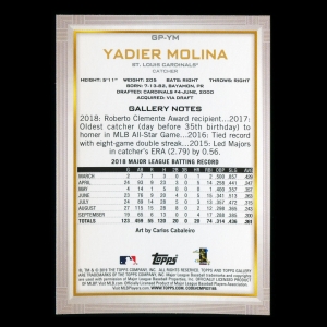 Yadier Molina 2019 Topps Gallery National Baseball Card Day Cardinals