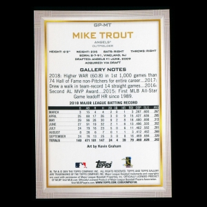 Mike Trout 2019 Topps Gallery National Baseball Card Day Angels