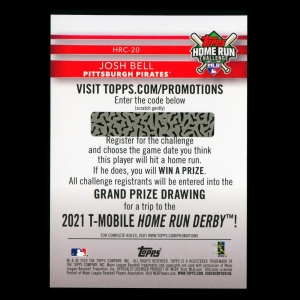 Josh Bell 2020 Topps Home Run Challenge Pirates