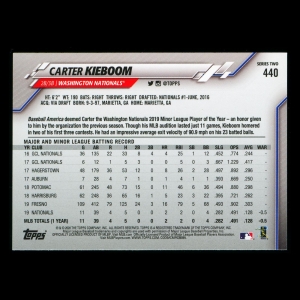 Carter Kieboom 2020 Topps Future Stars Nationals