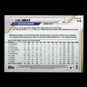 Luis Urias 2020 Topps Future Stars Brewers