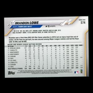Brandon Lowe 2020 Topps Future Stars Rays